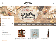 Tablet Screenshot of honeywoodwinery.com